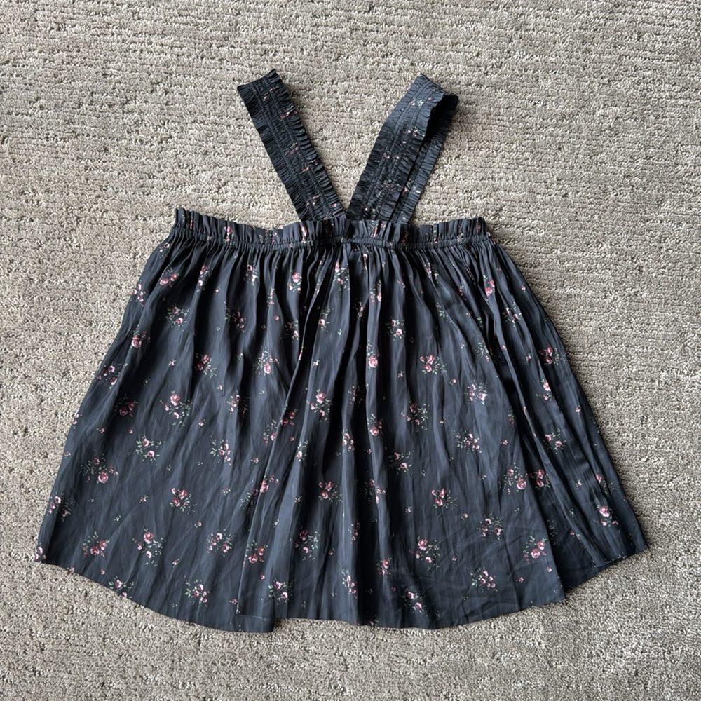 Ulla Johnson Margot Halter Neck Floral Blouse In Noir Size 8 - Picture 2 of 11
